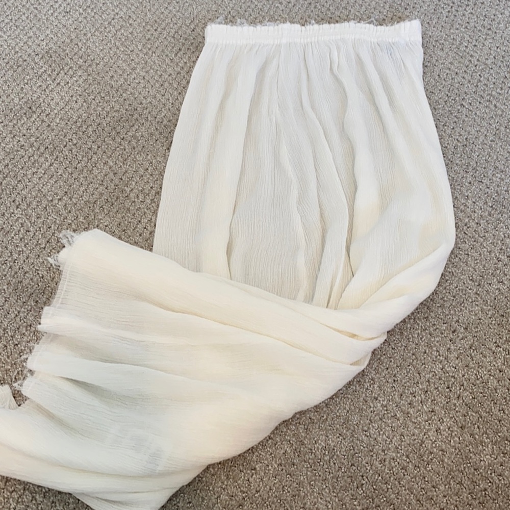Zara White Cover up Skirt